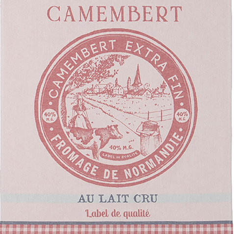 Camembert keittiöpyyhe puuvilla