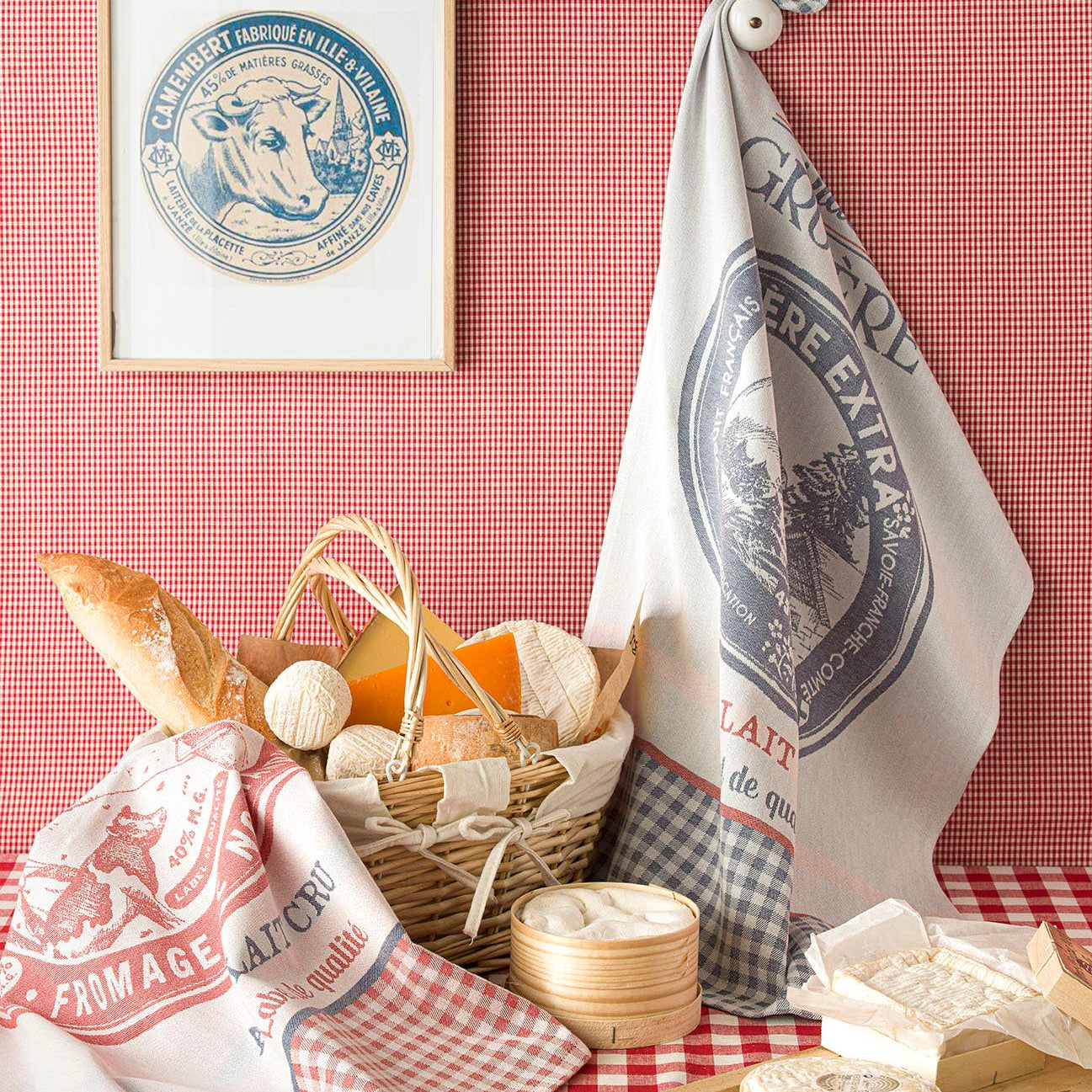 Ranskalainen keittiöpyyhe jacquard