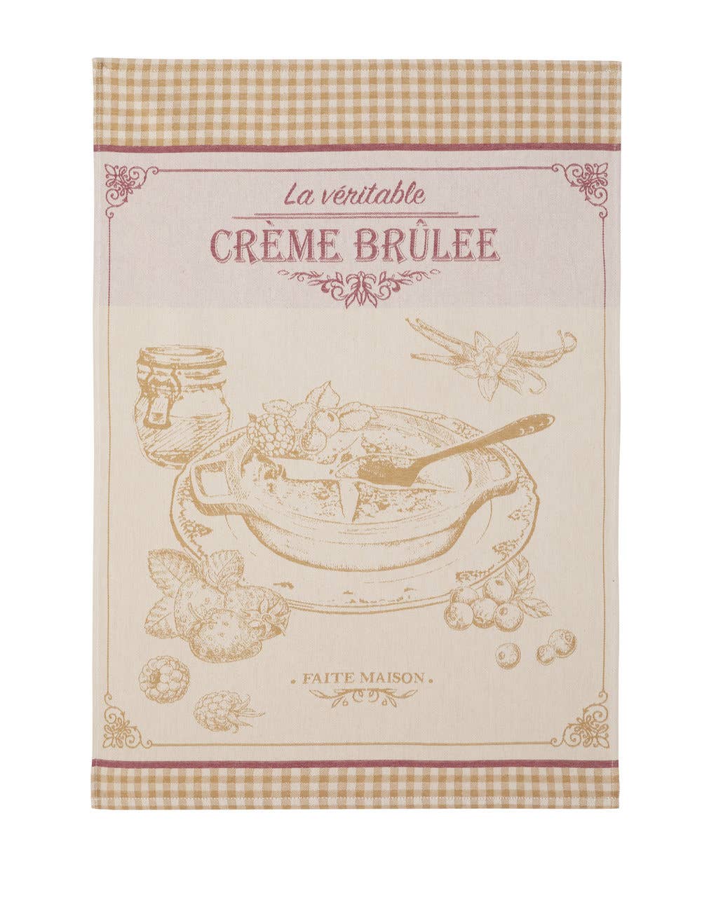 Creme Brulee - Jacquard keittiöpyyhe puuvillaa