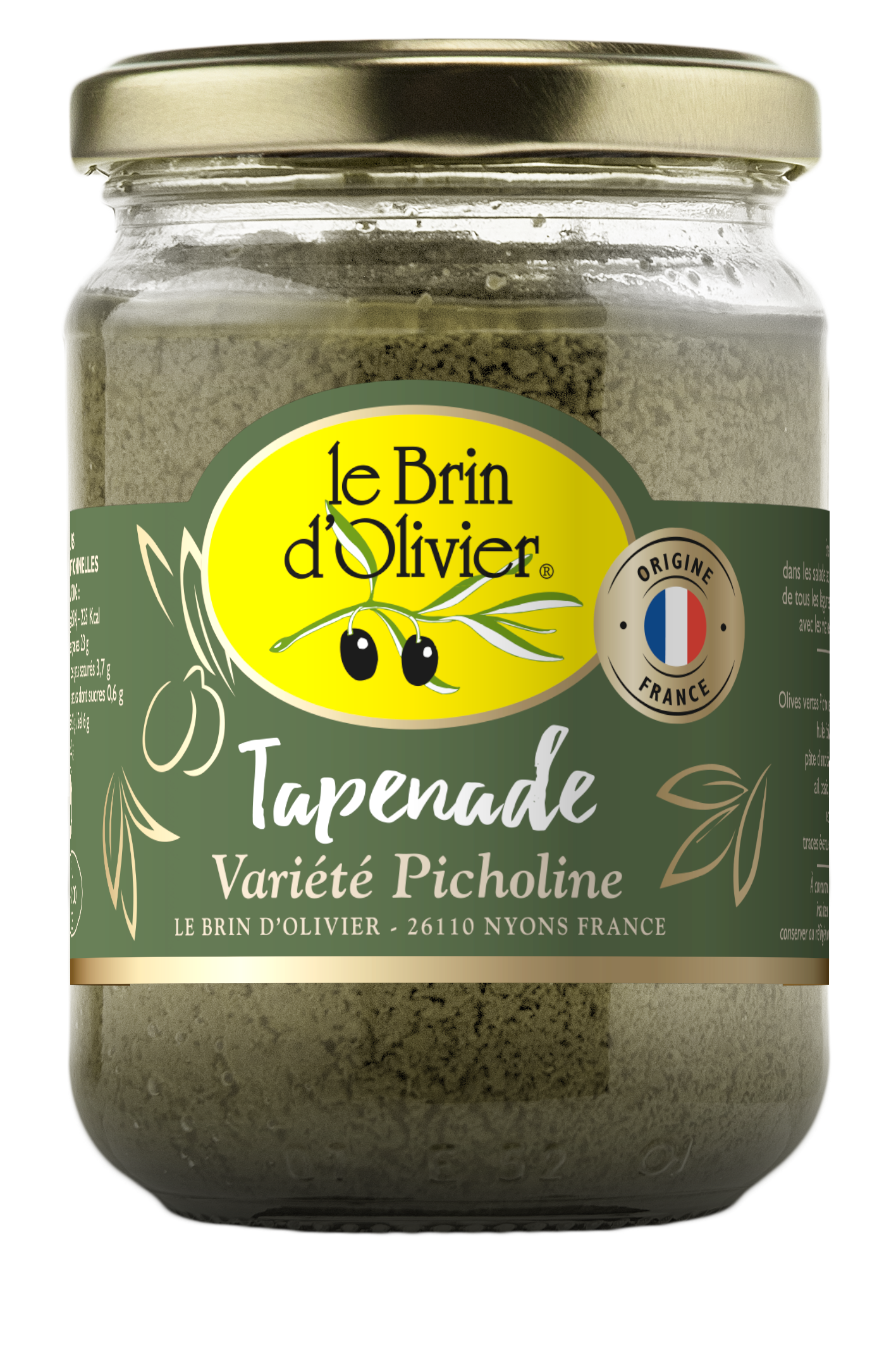 Tapenade d'olives vertes de Pays - France 180gr