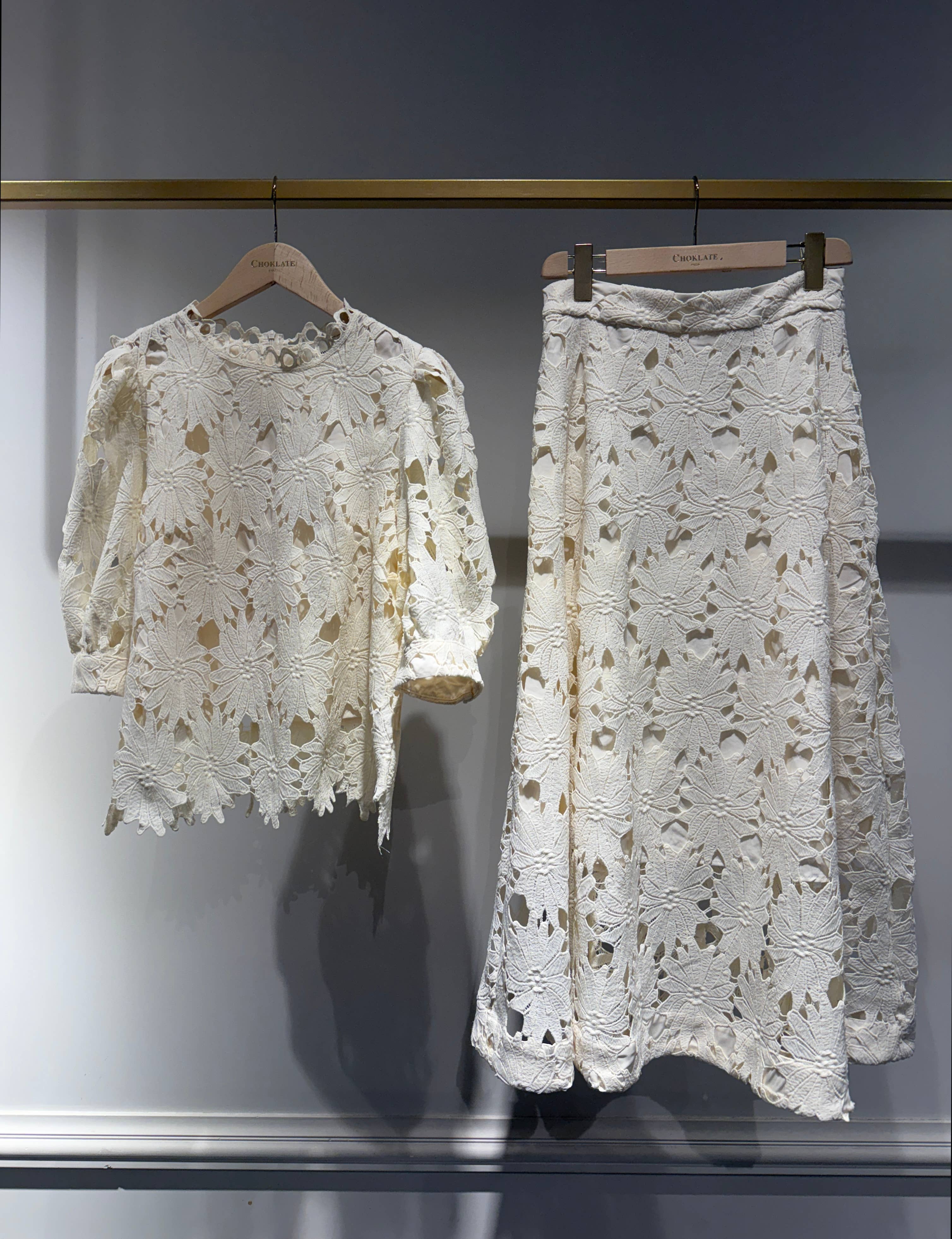 Top en dentelle guipure Daisy - CH001-1