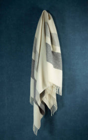 Plaid en laine AGATHA gris