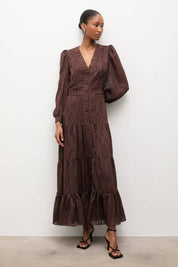 Robe Avril longue imprimé bohème - 80957-12
