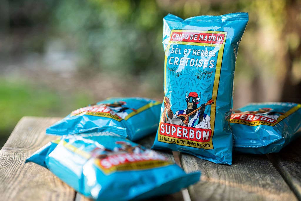 NOUVEAU - Chips aux herbes crétoises 125 g - Superbon