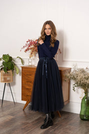 Jupe Aria en tulle plumetis SS26 - CK08077-3
