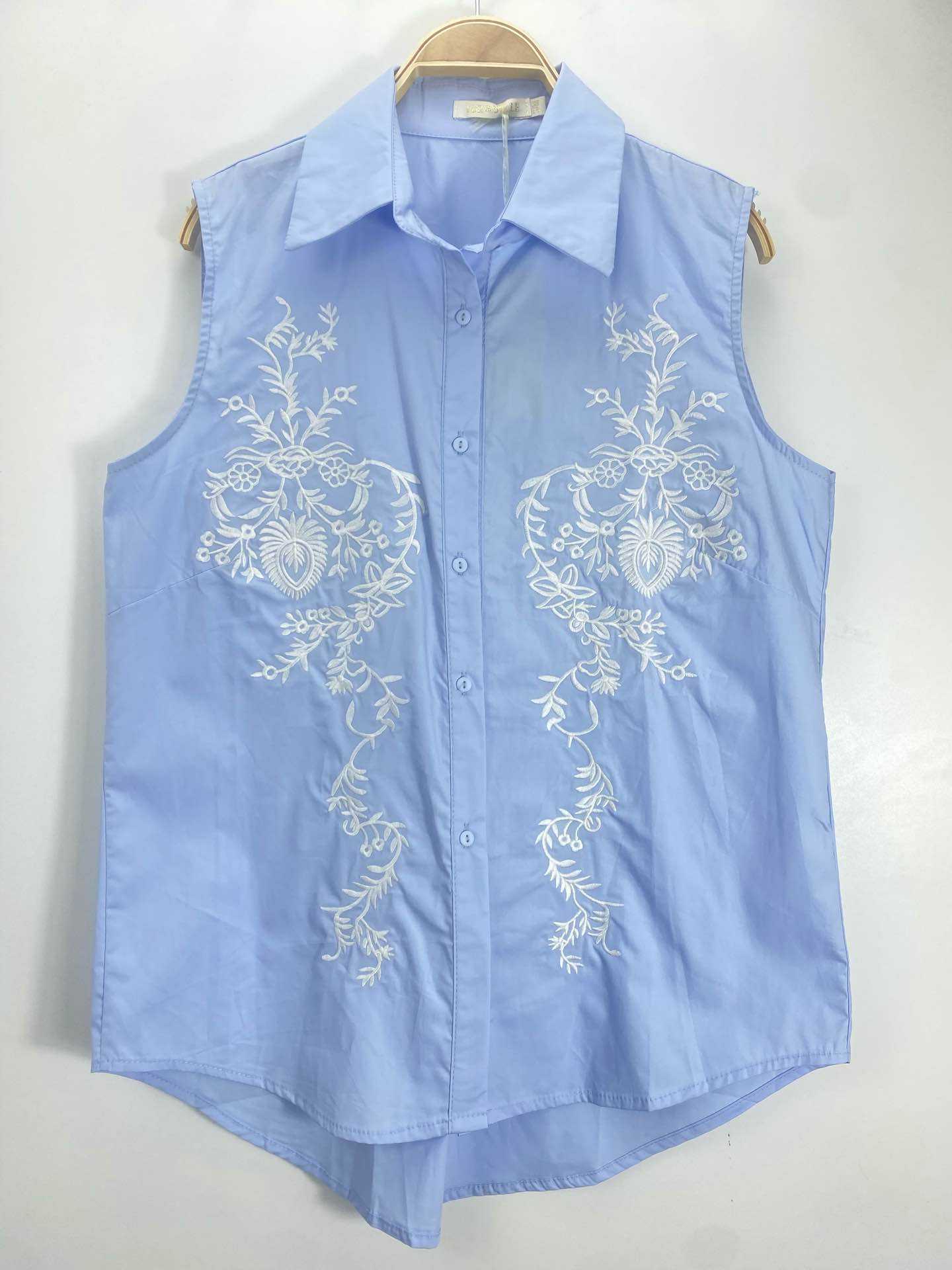 Chemise Sans Manches Brodée Riviera Chic