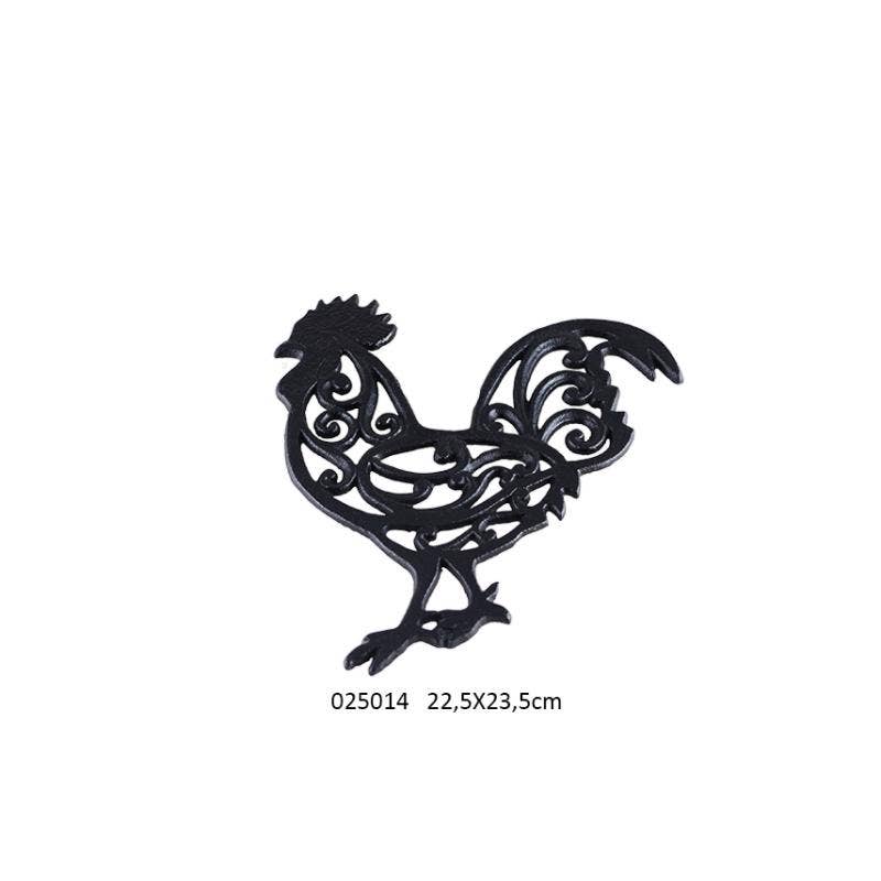 Dessous De Plat Fonte Coq 22,5 X 23,5 cm