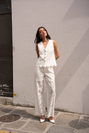 Top gilet en dentelle - CK08502