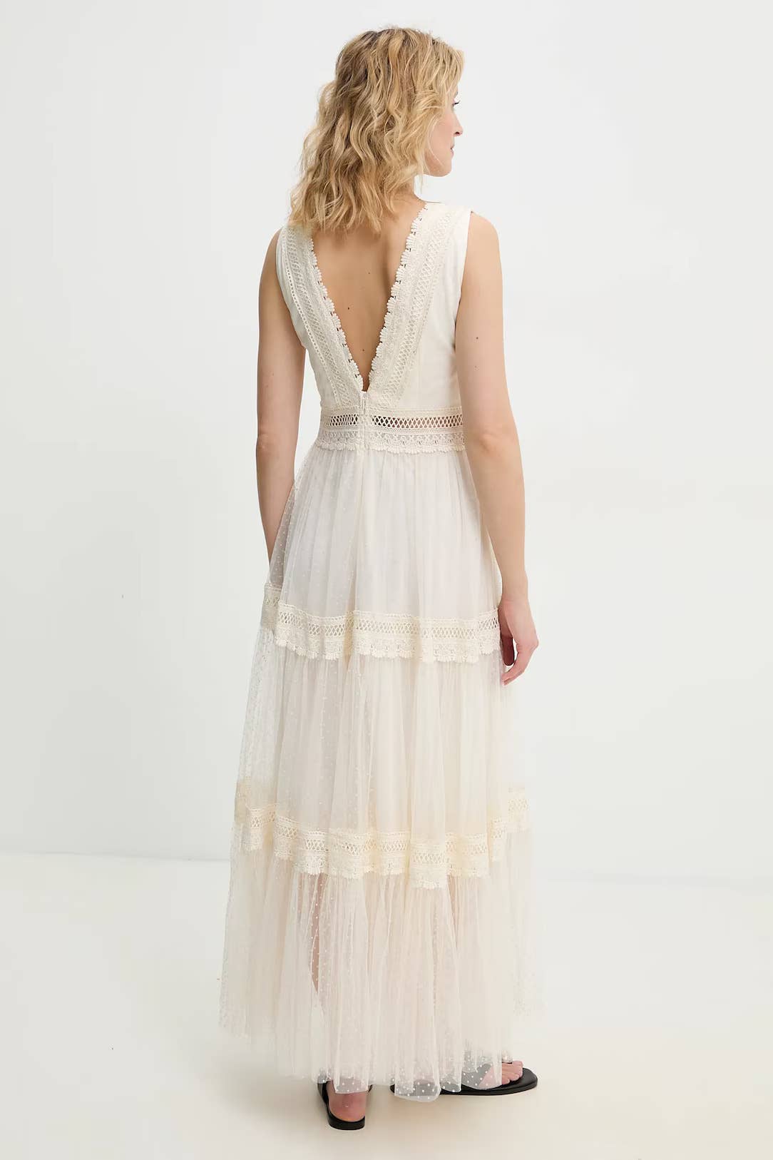 Robe longue Nikky en tulle plumetis - 80936 (S-M-L-XL)