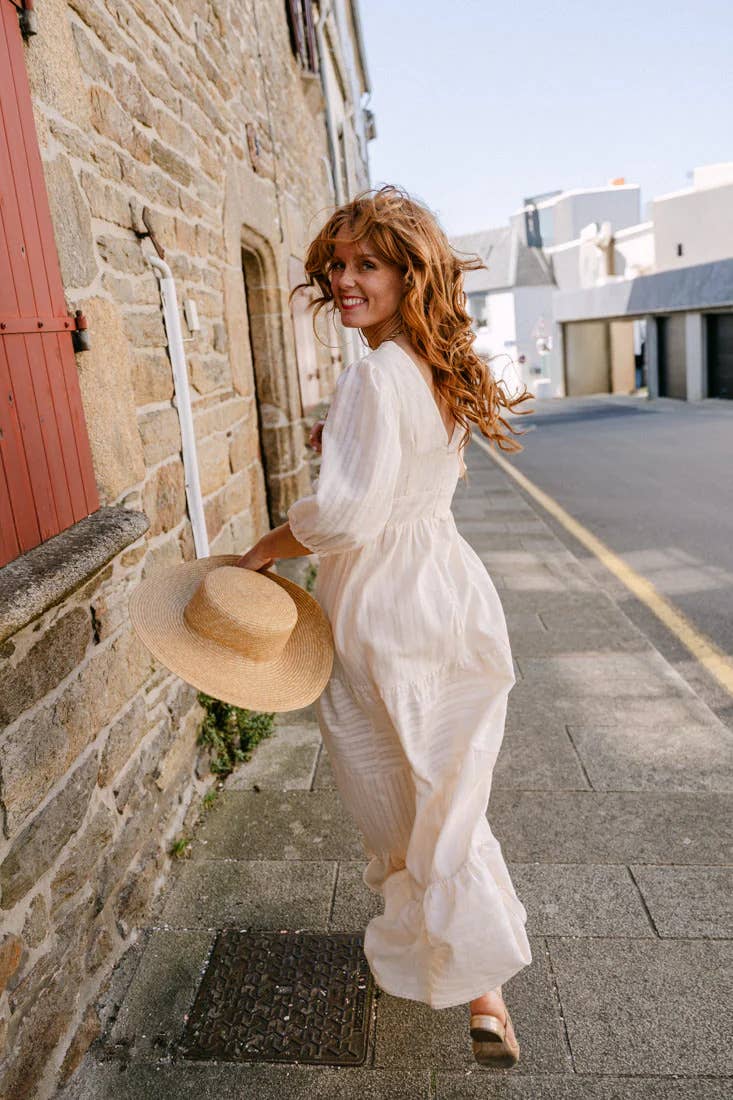 Robe longue Taylor en coton jacquard - 81046-1