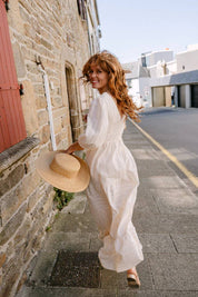 Robe longue Taylor en coton jacquard - 81046-1