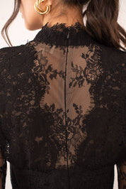 Robe longue en dentelle plumetis - 81068