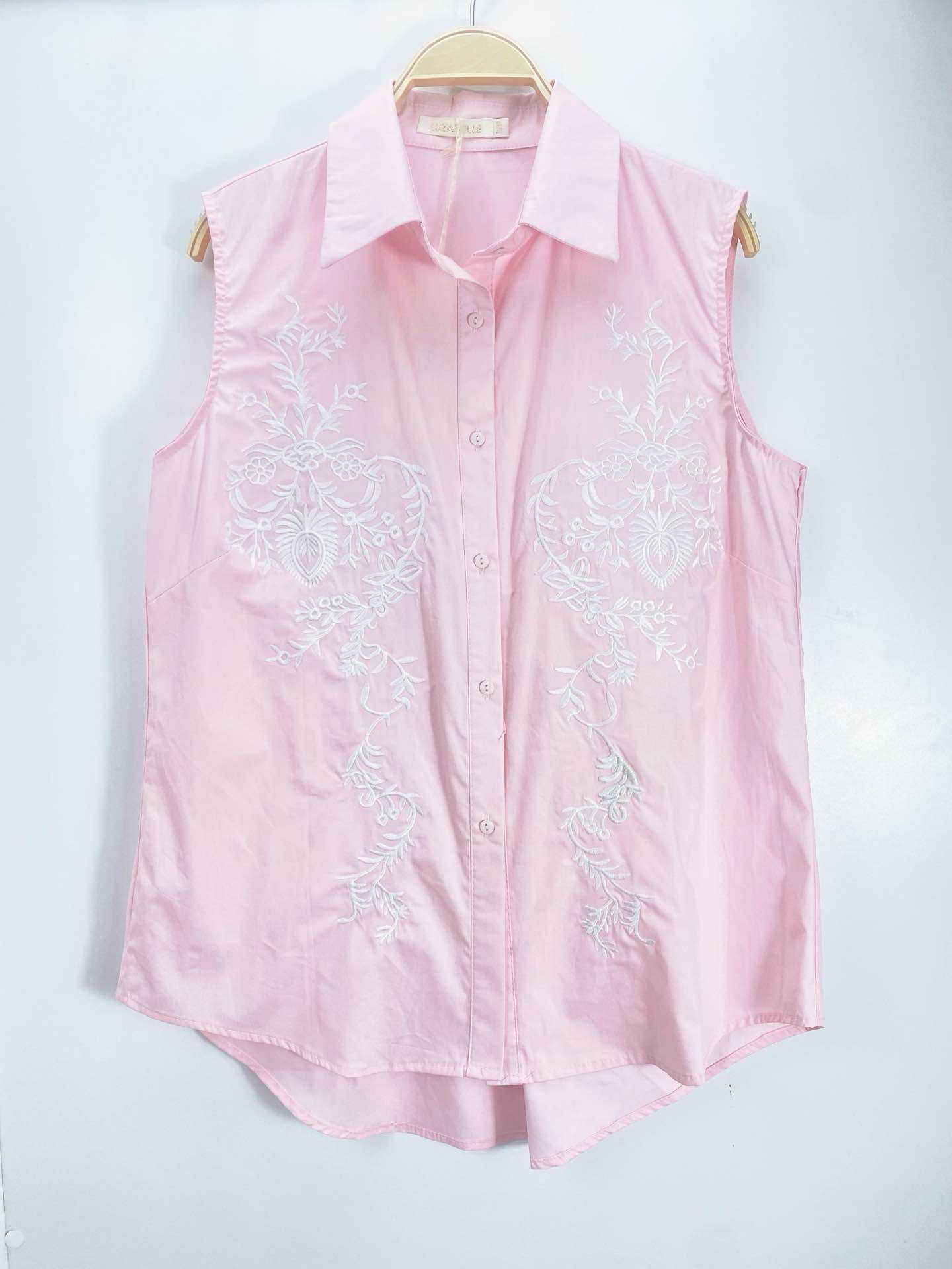 Chemise Sans Manches Brodée Riviera Chic