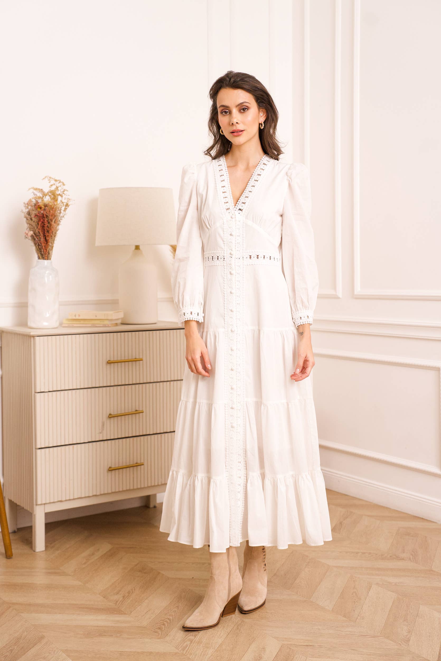 Robe longue Avril imprimé fleuri - 80957-7