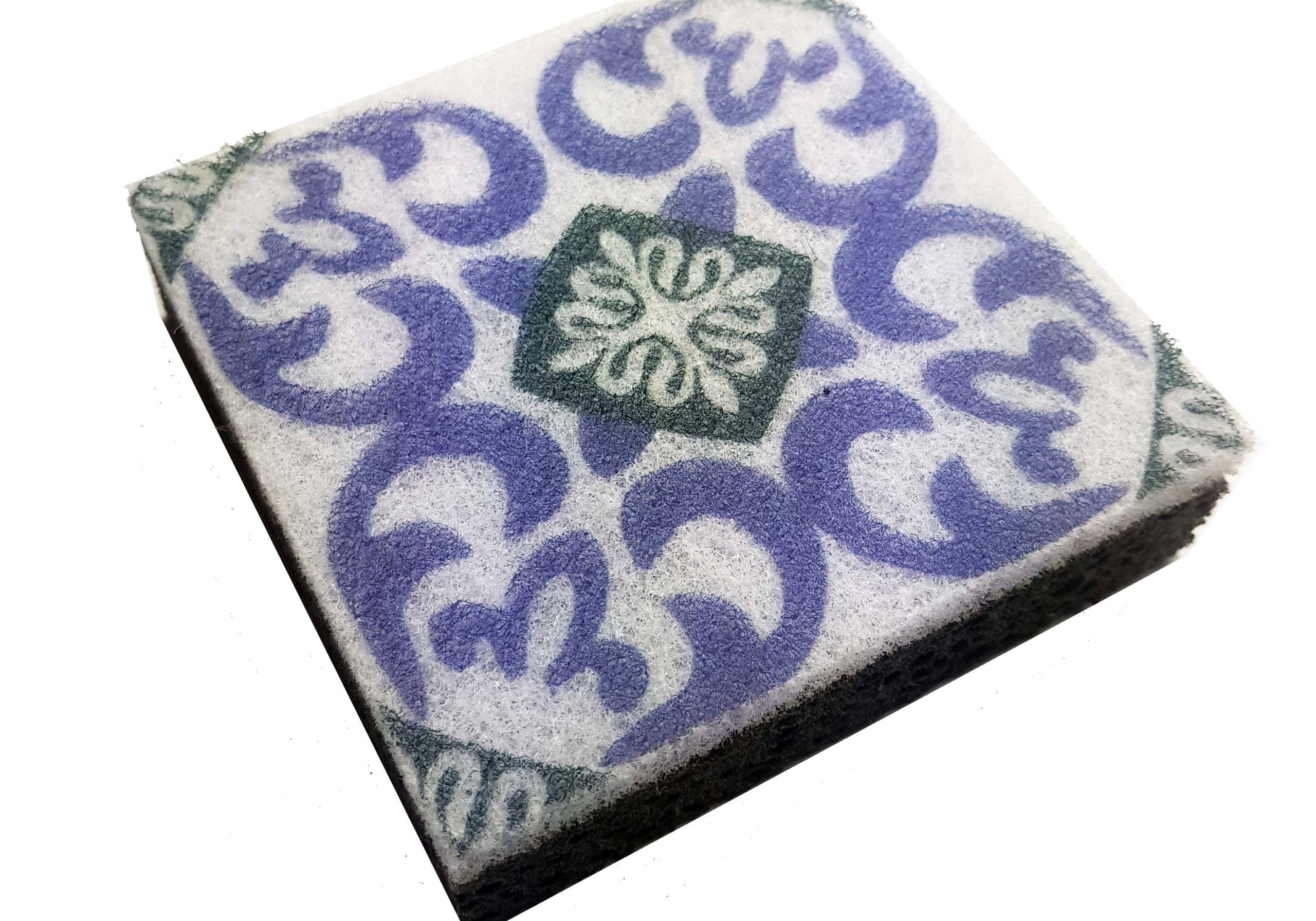 CC63-Pékin siivoussieni (9,4 × 9,4 cm) – ei-abrasiivinen ja hellävarainen, väri sininen tai tummanharmaa.