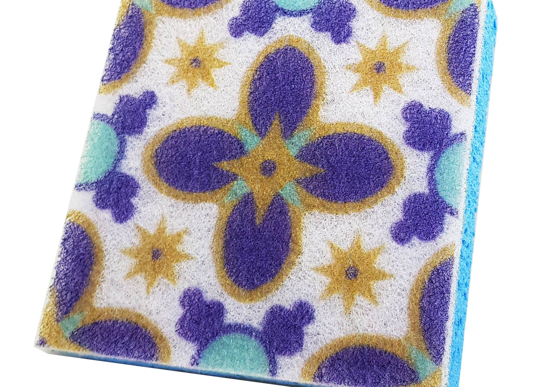 CC1-Buenos Aires siivoussieni (9,4 × 9,4 cm) – naarmuttamaton ja hellävarainen, värinä sininen tai vaalea.