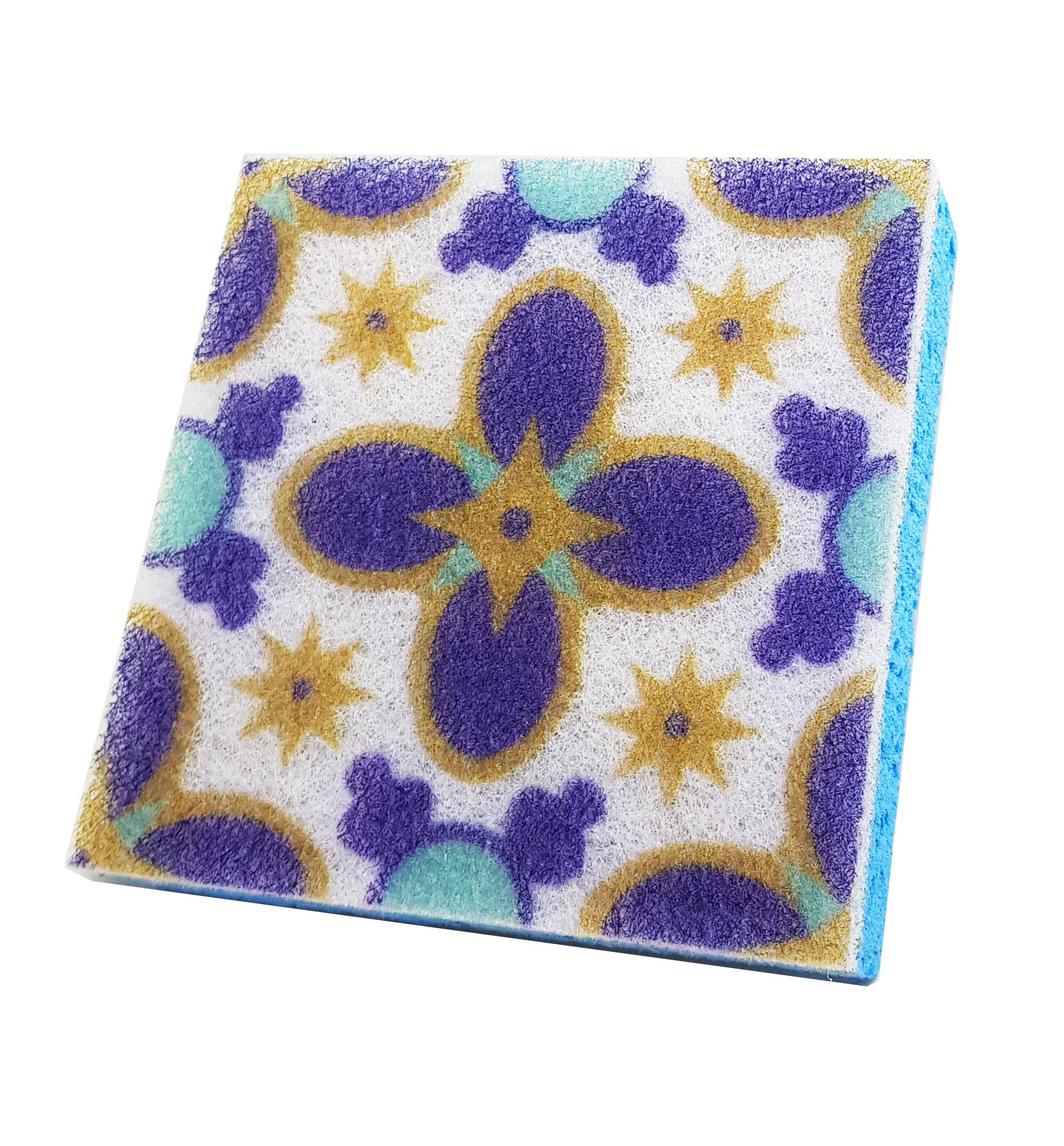 CC1-Buenos Aires siivoussieni (9,4 × 9,4 cm) – naarmuttamaton ja hellävarainen, värinä sininen tai vaalea.