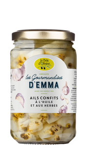 Ail confit huile et herbes 12 x 285gr - Gourmandises d'Emma