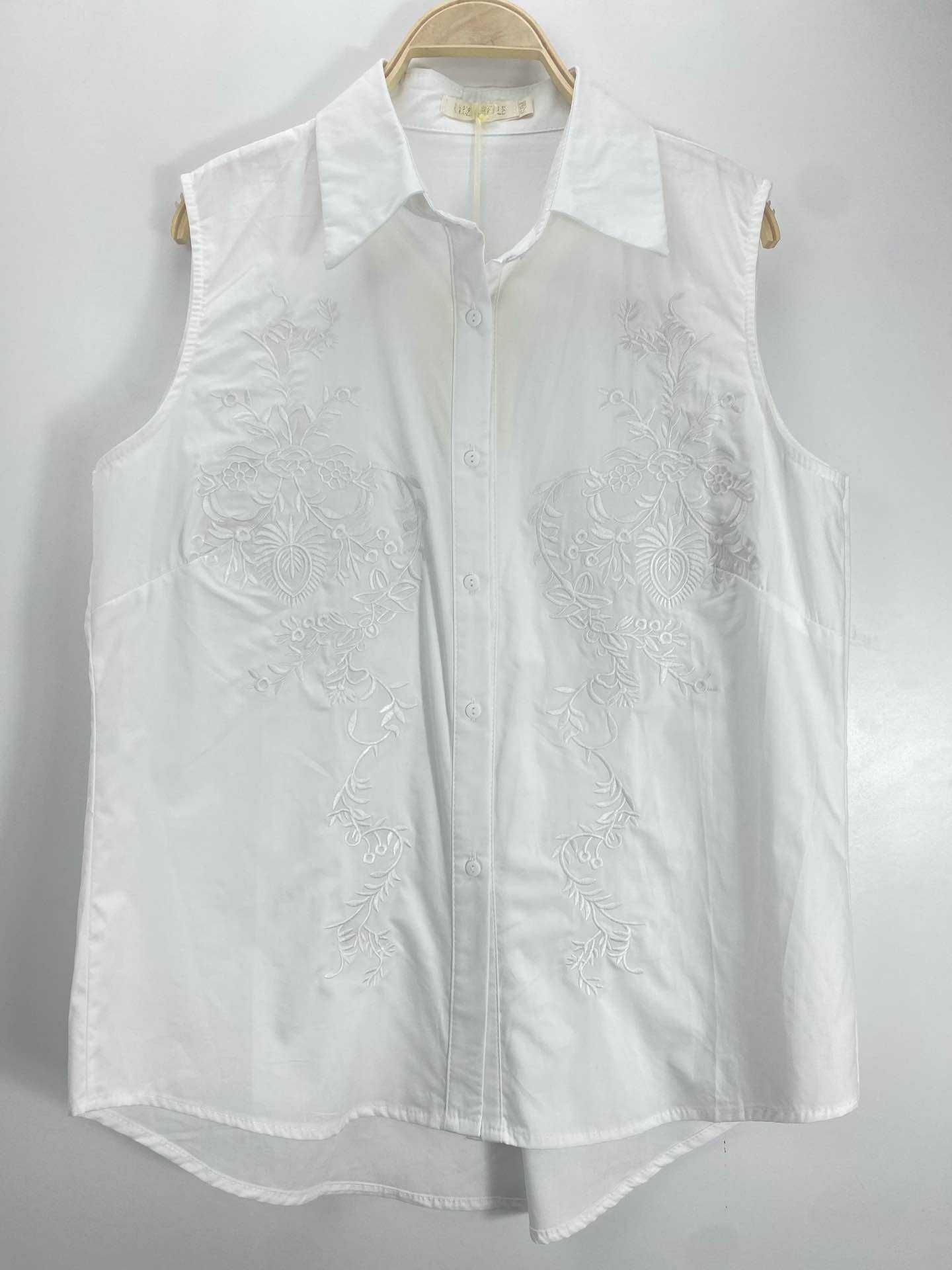 Chemise Sans Manches Brodée Riviera Chic