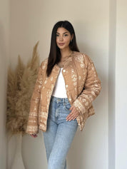 Boho-tikkitakki, beige