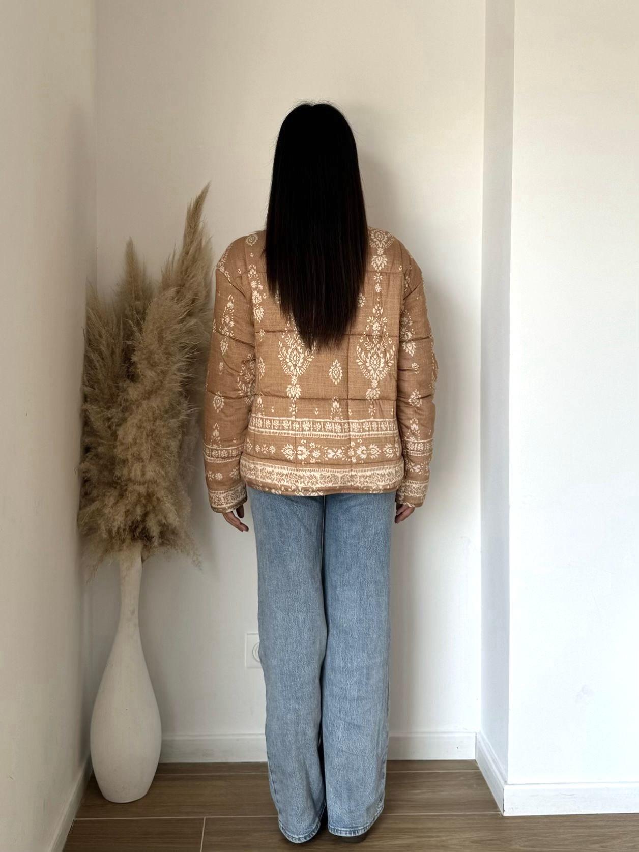 Boho-tikkitakki, beige