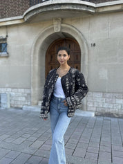 Boho-tikkitakki, musta