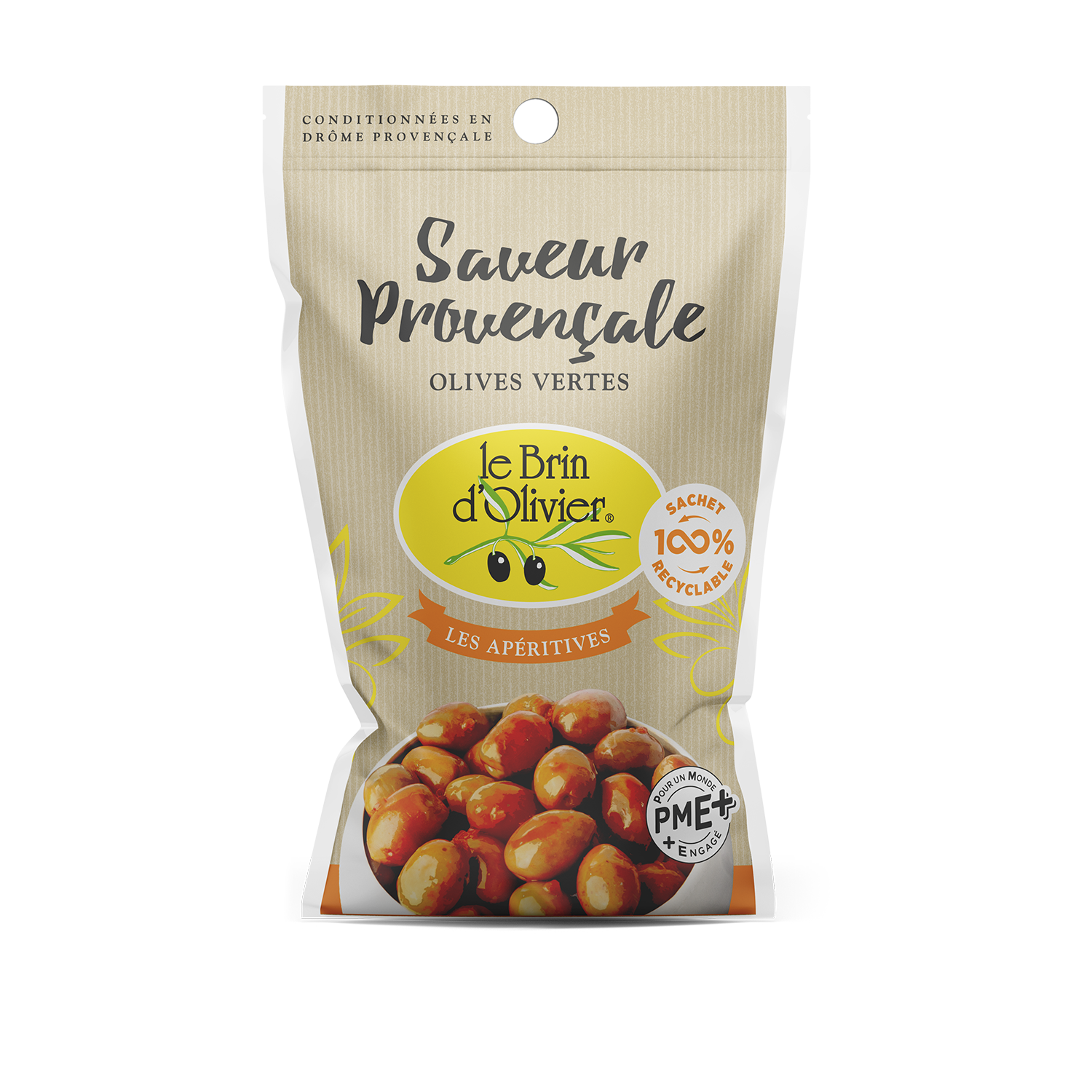 Olives vertes saveur provençale