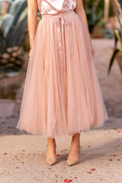 Jupe Aria en tulle plumetis SS26 - CK08077-3