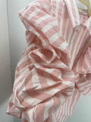 Chemise Rayée Volants Couture “Dolce Riviera” – Manches Over