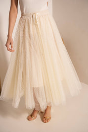Jupe Aria en tulle plumetis SS26 - CK08077-3