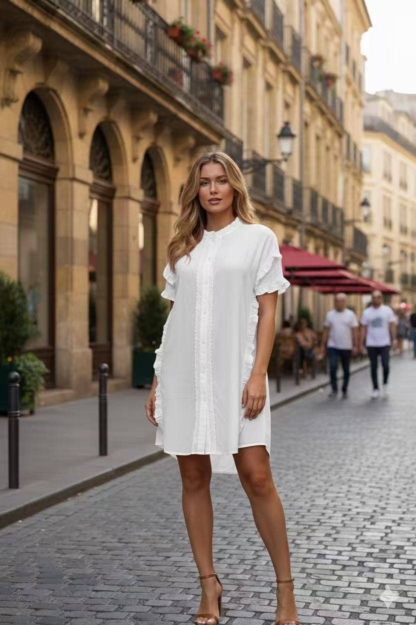 Robe Chemise Volantée Romance – Esprit Bohème Chic