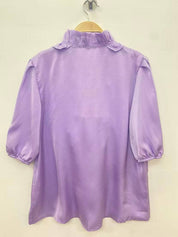 Blouse Satinée Volants Couture – Élégance Parisienne