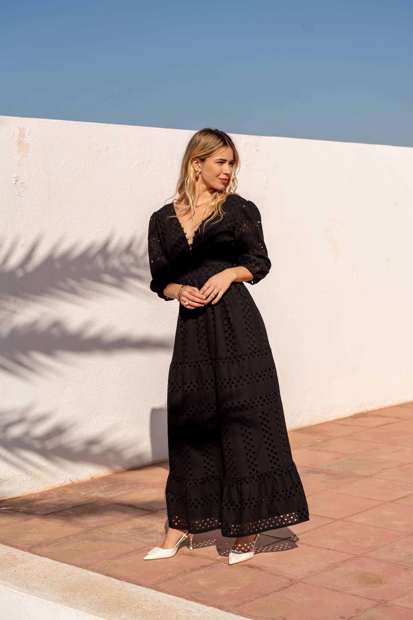 Robe longue Taylor en coton jacquard - 81046-1