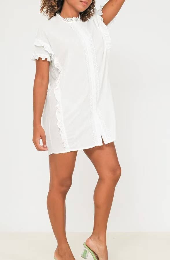Robe Chemise Volantée Romance – Esprit Bohème Chic