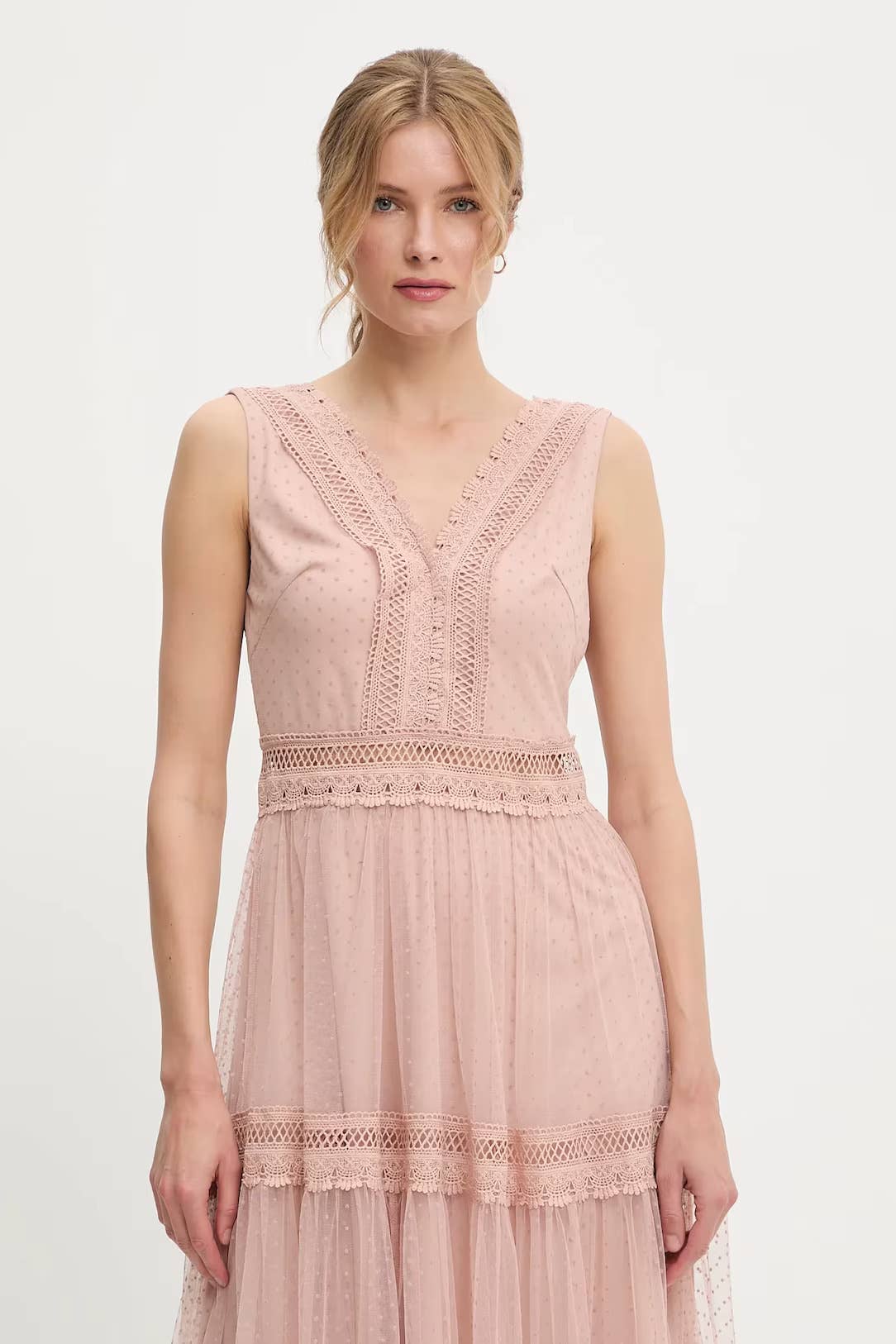 Robe longue Nikky en tulle plumetis - 80936 (S-M-L-XL)