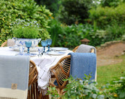 Plaid en laine FLORENCE - bleu clair