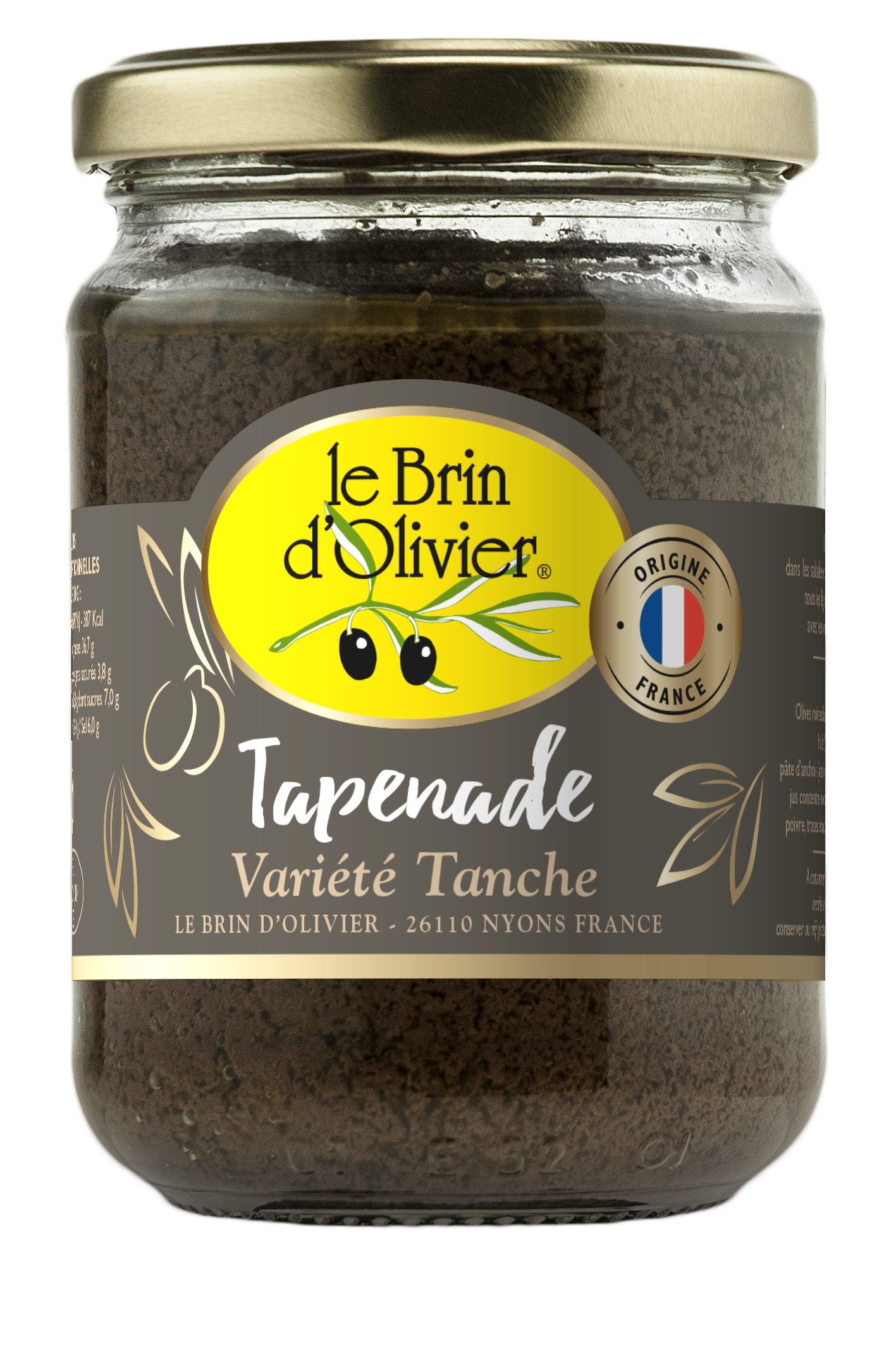 Tapenade d'olives noires de Pays France 180gr