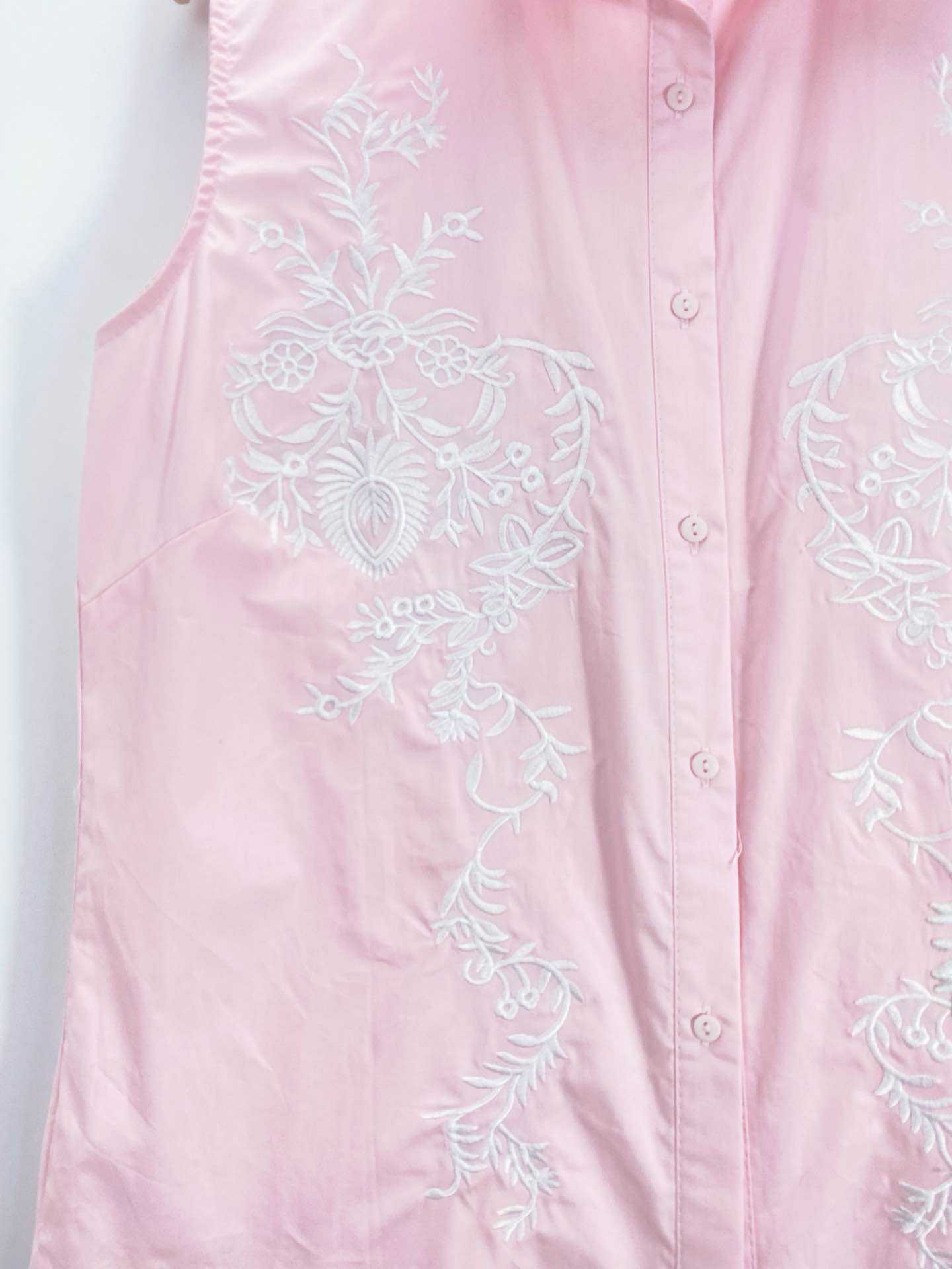 Chemise Sans Manches Brodée Riviera Chic