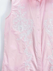 Chemise Sans Manches Brodée Riviera Chic