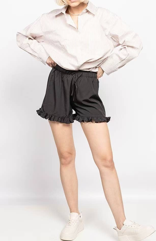 Short Fluide à Volants Bohème Chic