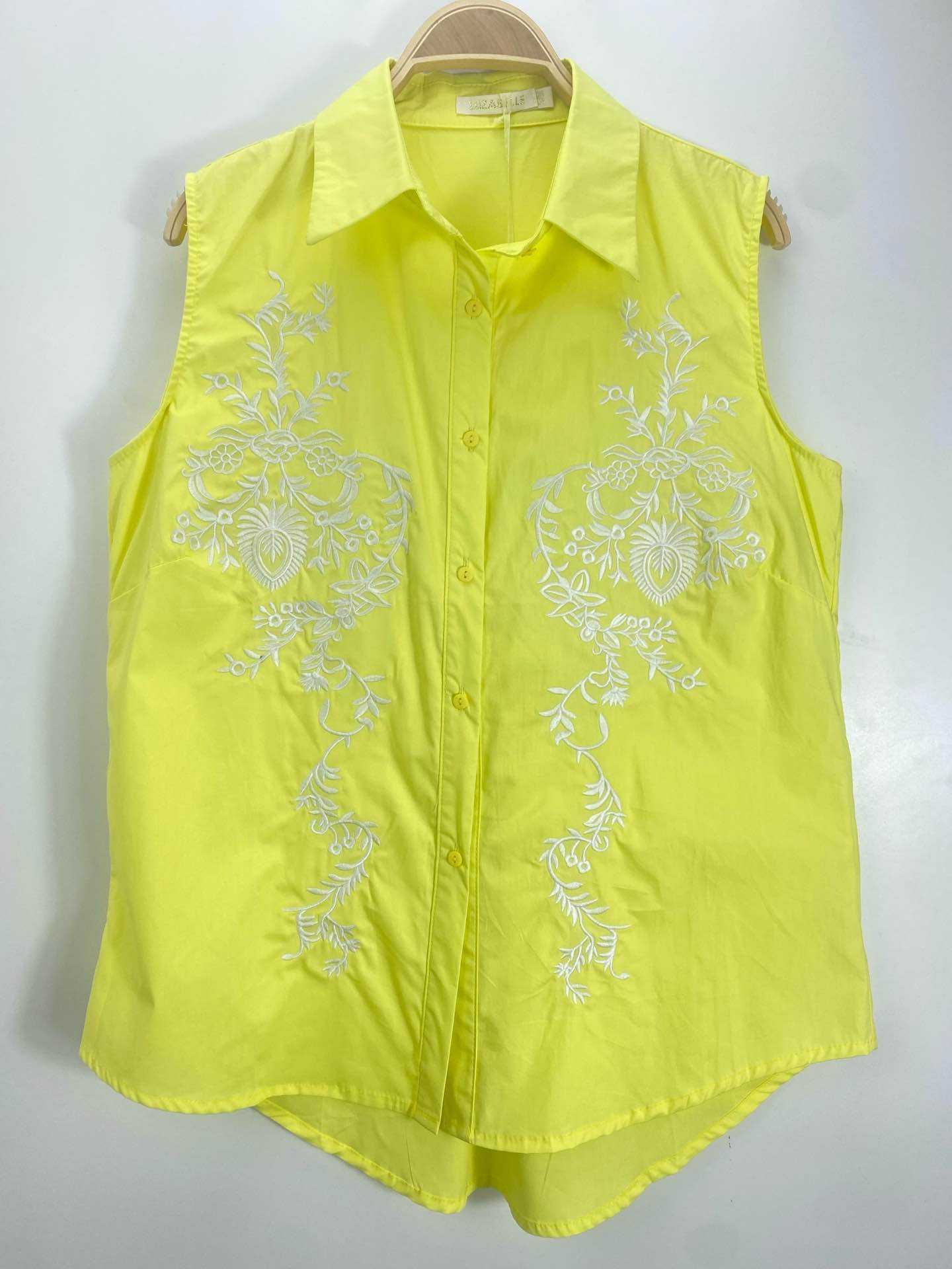 Chemise Sans Manches Brodée Riviera Chic