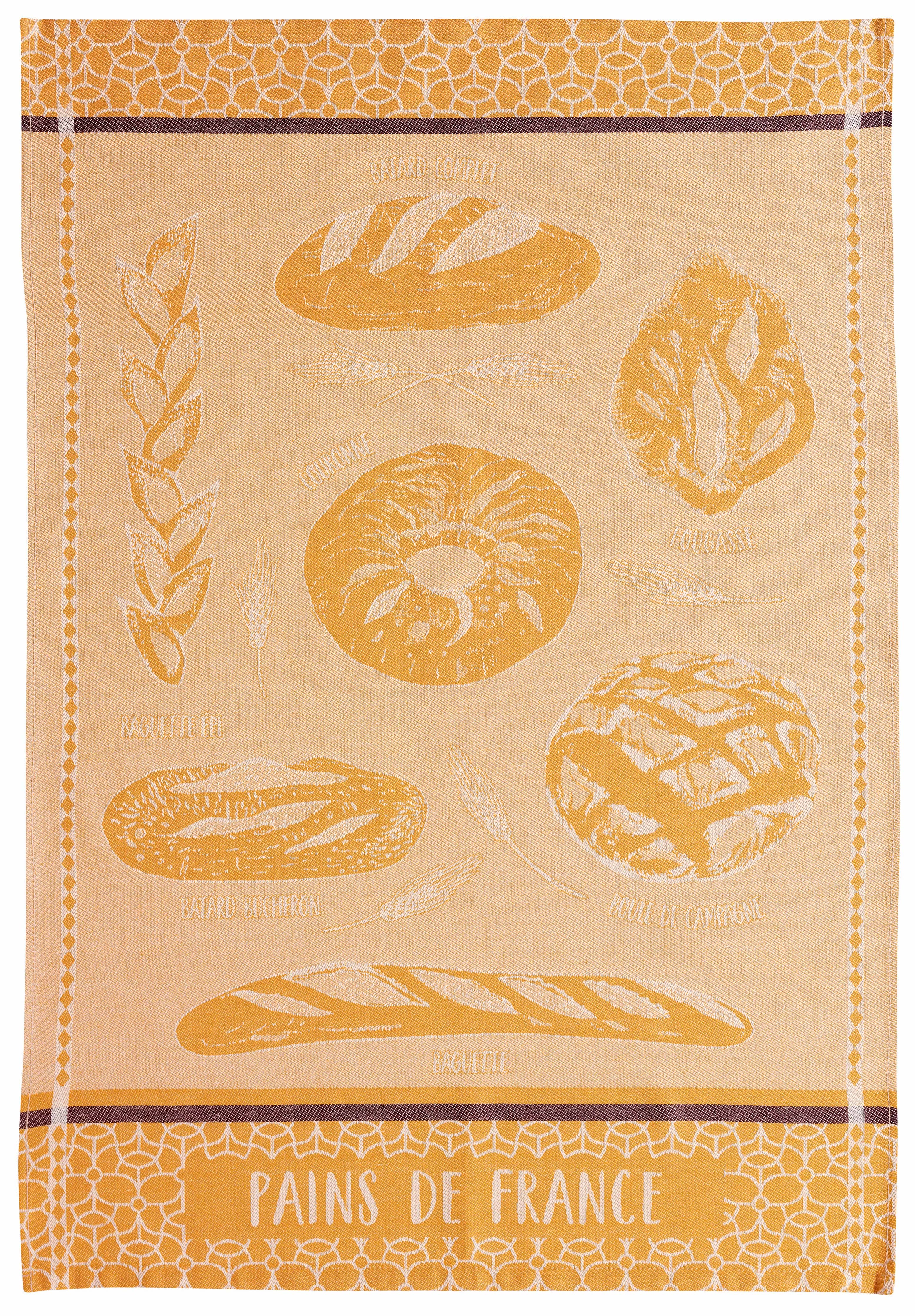 Jacquard-keittiöpyyhe -keittiöpyyhe “Les Pains Ocre” 50 × 70 cm