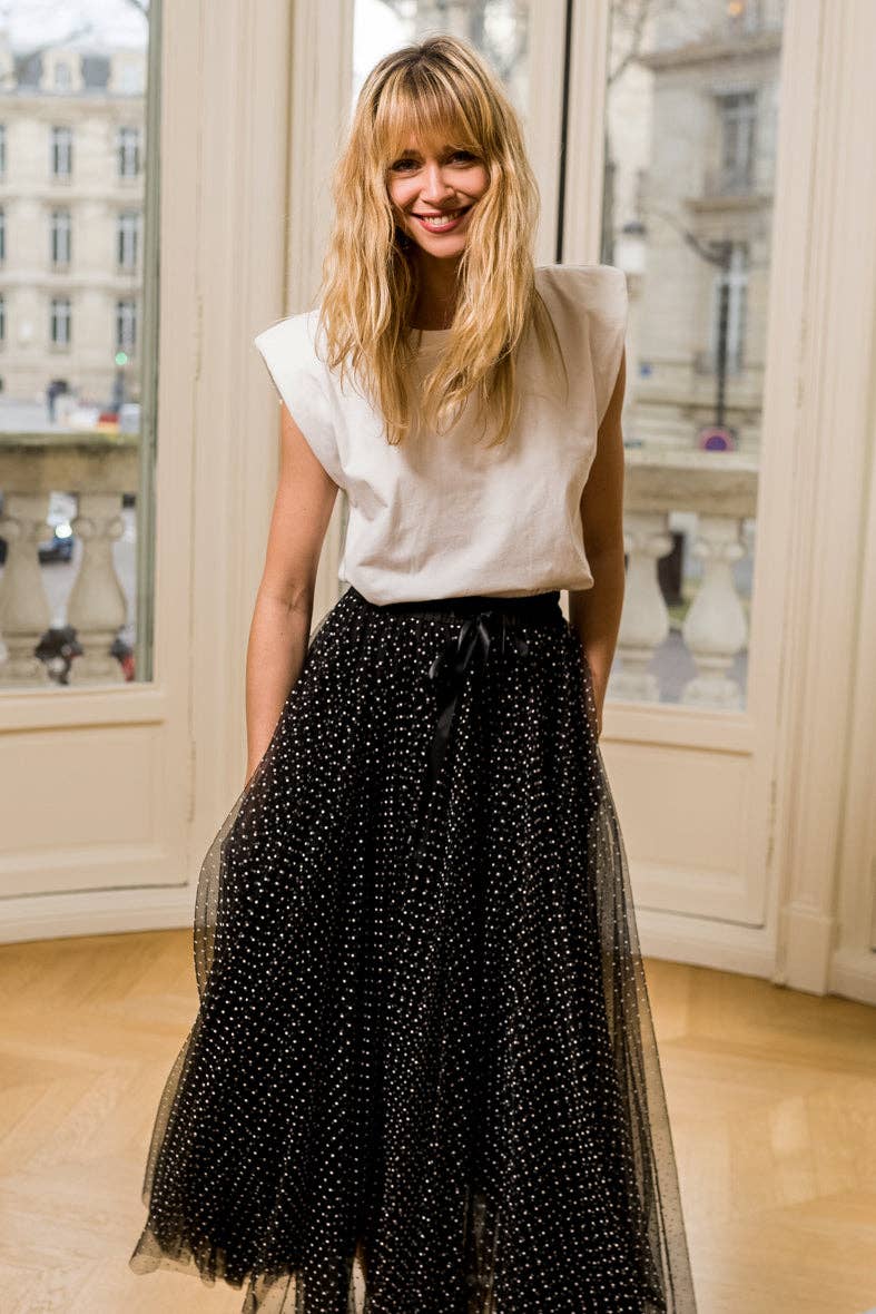 Jupe Aria en tulle plumetis SS26 - CK08077-3