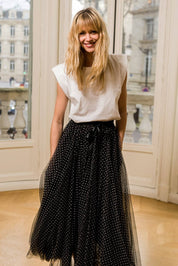 Jupe Aria en tulle plumetis SS26 - CK08077-3