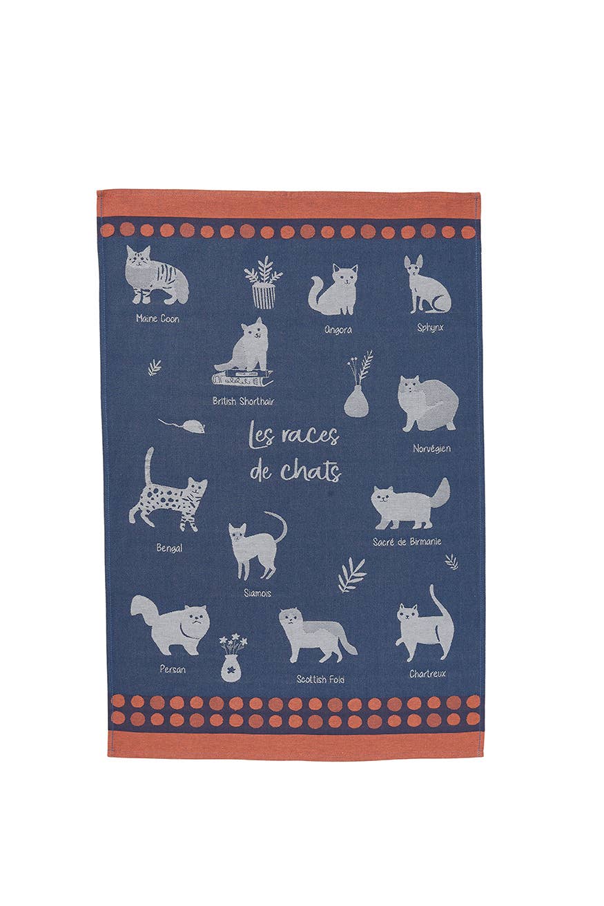 Les races de chats - Tea Towels 050X075