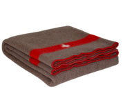 Couverture en laine mérinos SWISS ARMY - marron