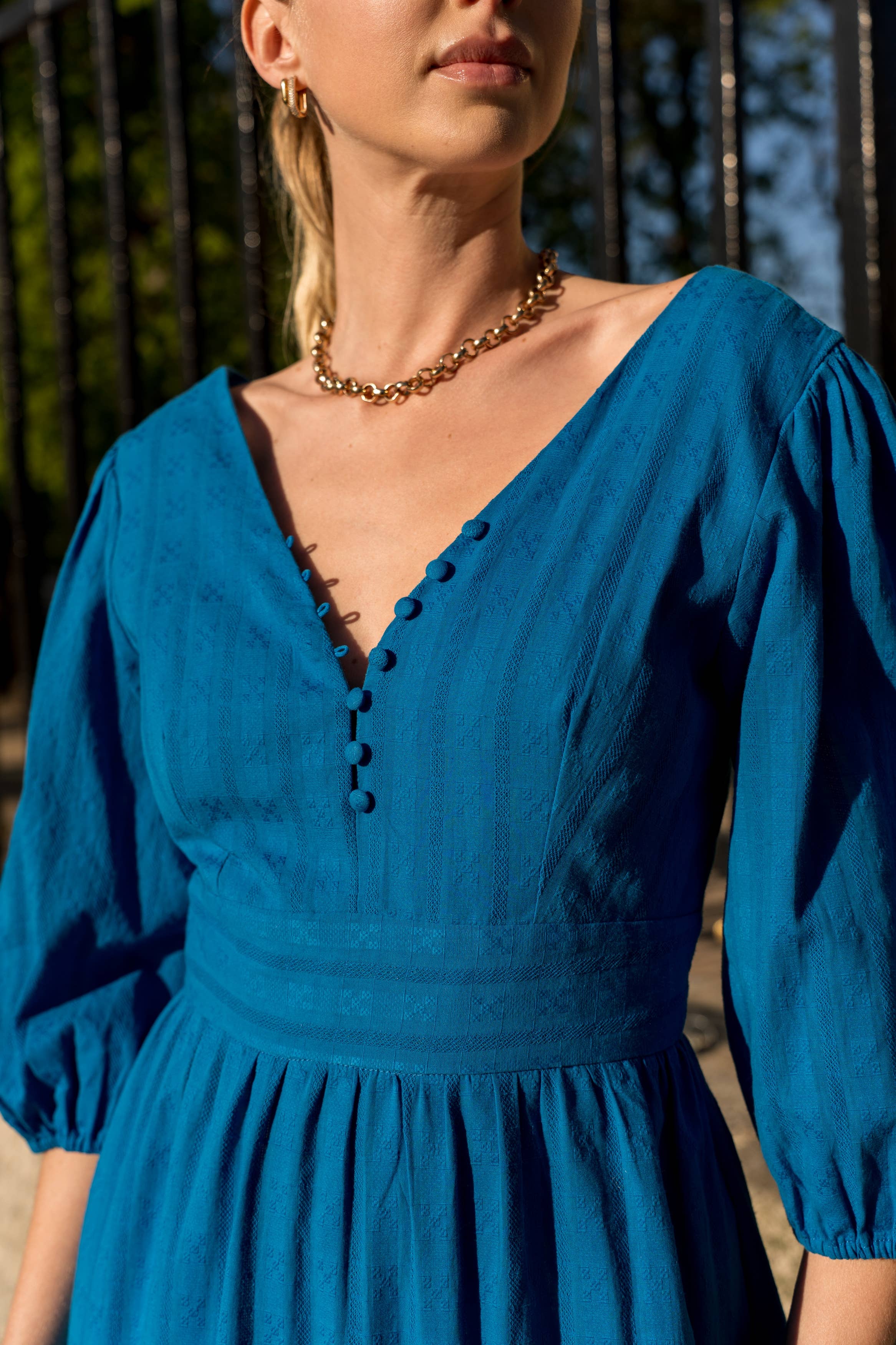 Robe longue Taylor en coton jacquard - 81046-1