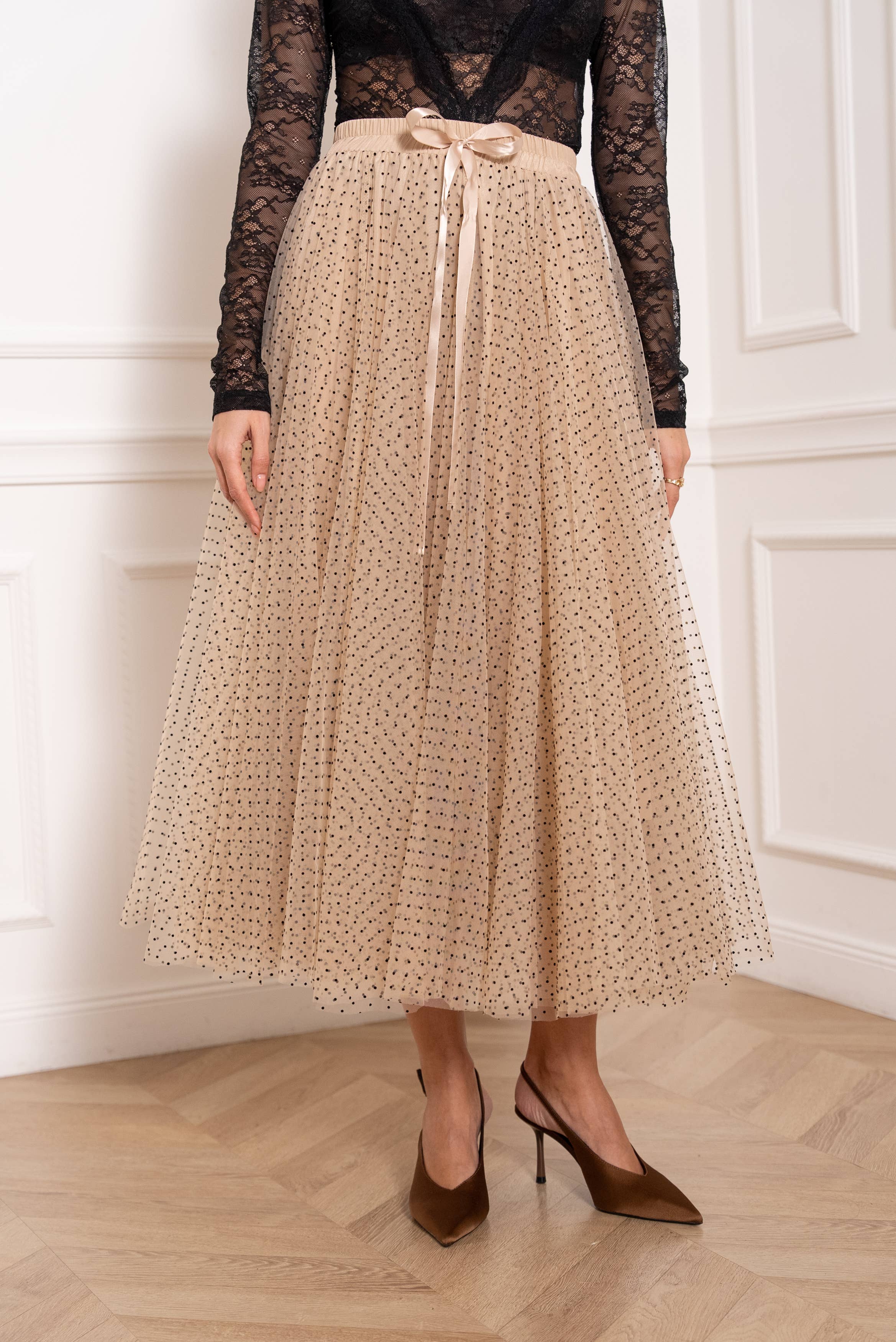 Jupe Aria en tulle plumetis SS26 - CK08077-3