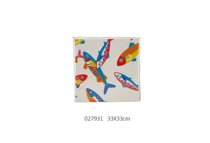Sachet De 20 Serviettes En Papier 'Sarda' 33 X 33 cm