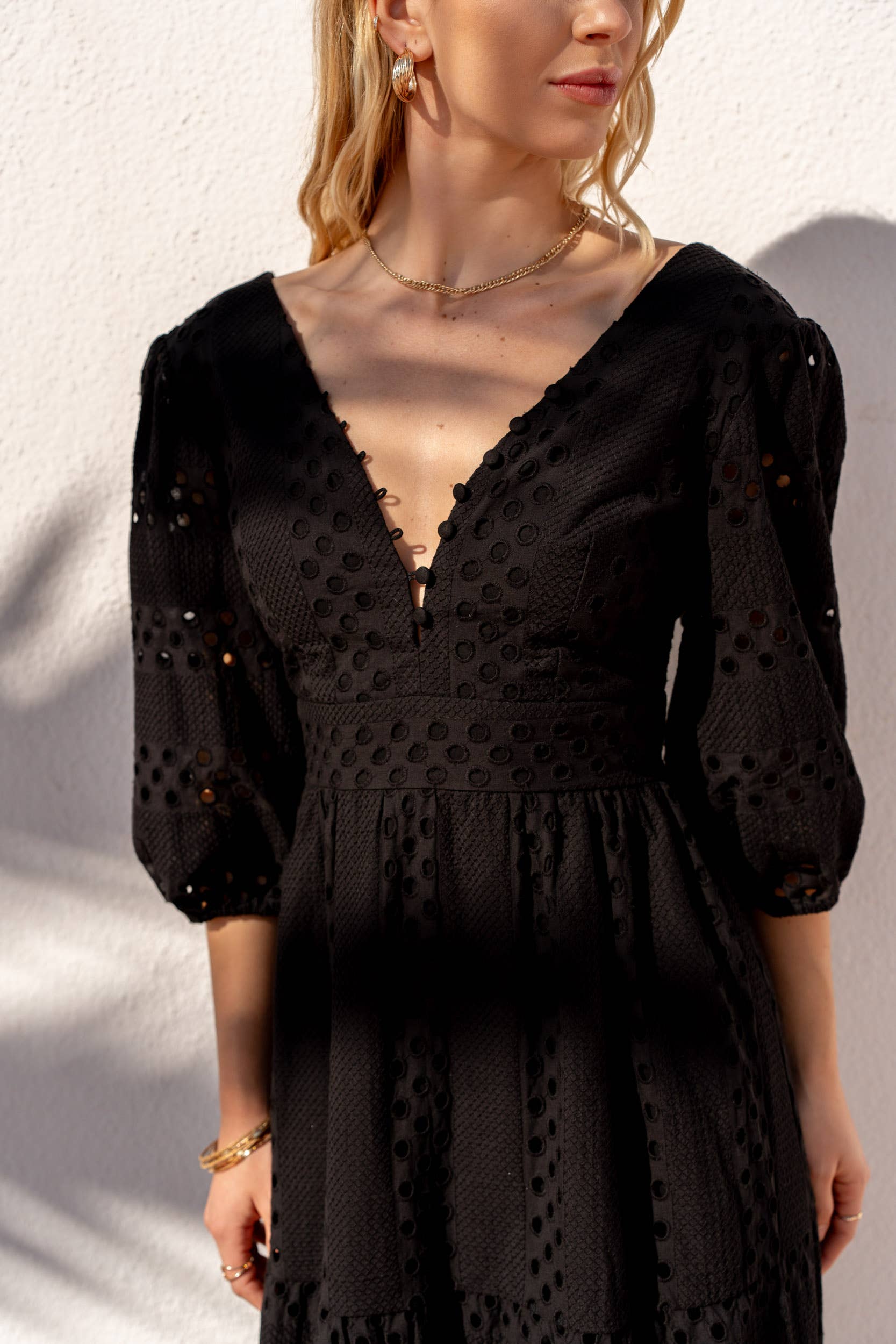 Robe longue Taylor en coton jacquard - 81046-1